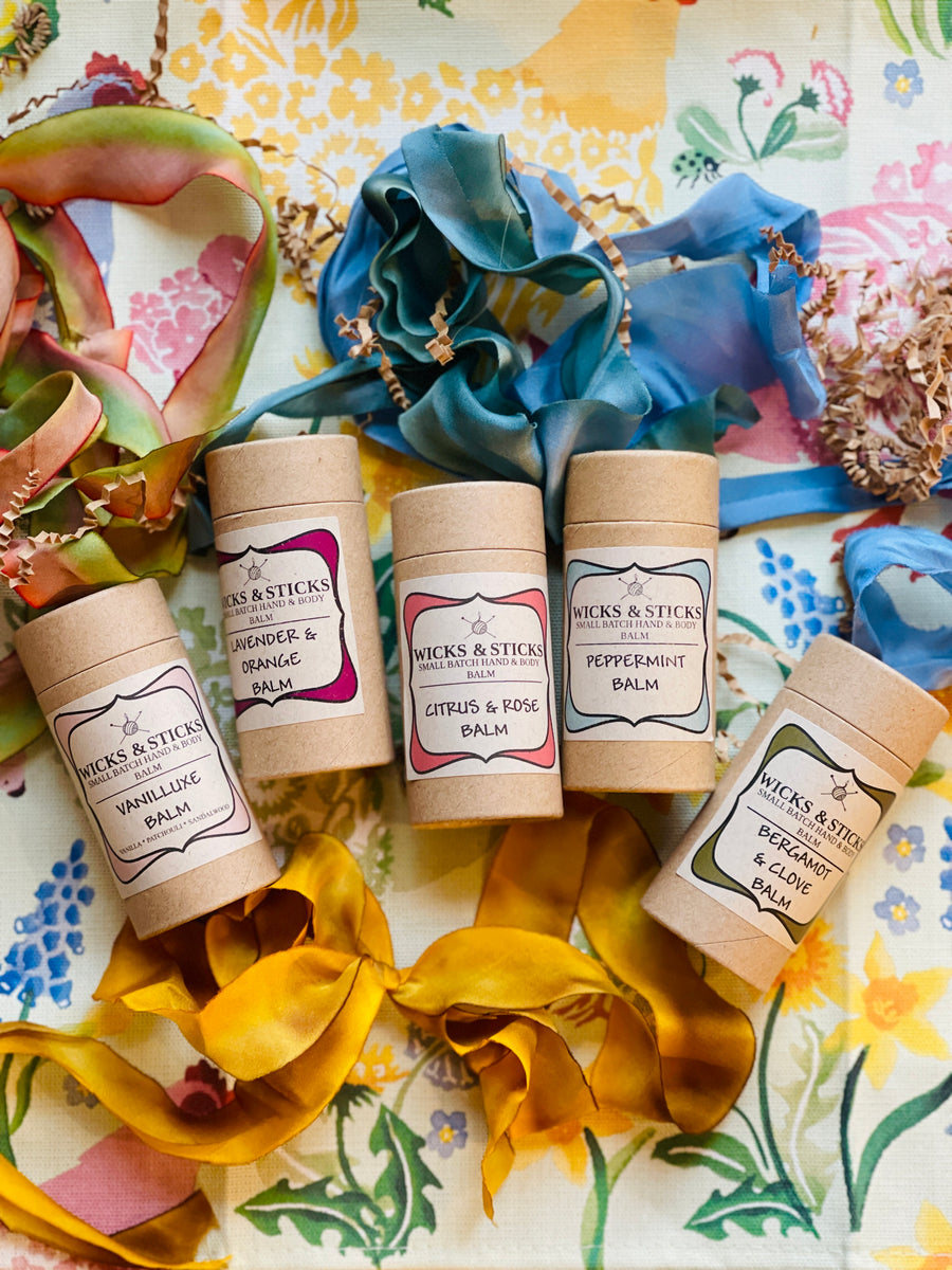 Wicks & Sticks hand and body balm Chelsea Yarns