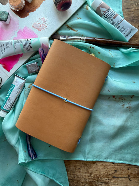 Chelsea Notes Passport Leather Journal Color Natural with Star Charm