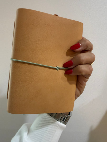 Chelsea Notes Passport Leather Journal Color Natural Leather Heart Charm