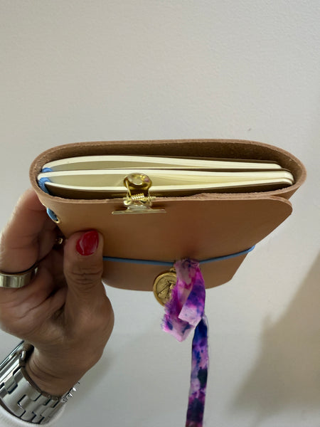 Chelsea Notes Passport Leather Journal Color Natural with Bee Charm