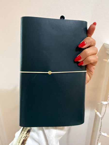 Chelsea Notes A5 Leather Journal Teal with Vintage Star Charm