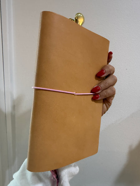 Chelsea Notes A5 Leather Journal Natural with Star Charm