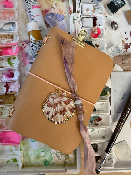 Chelsea Notes Passport Leather Journal Color Natural with Seashell