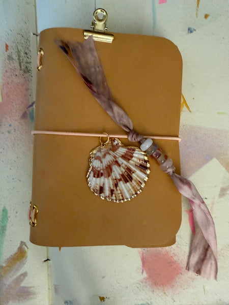Chelsea Notes Passport Leather Journal Color Natural with Seashell
