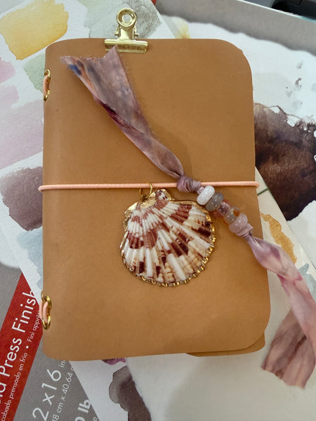 Chelsea Notes Passport Leather Journal Color Natural with Seashell
