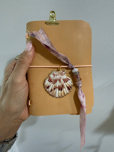 Chelsea Notes Passport Leather Journal Color Natural with Seashell