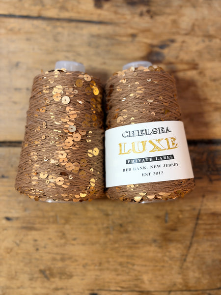 Chelsea Luxe Private Label Starlight camel/gold Sequins