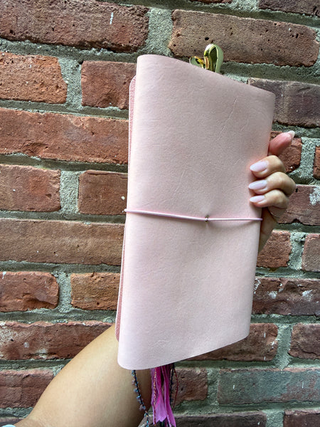 Chelsea Notes A5 Leather Journal Pink