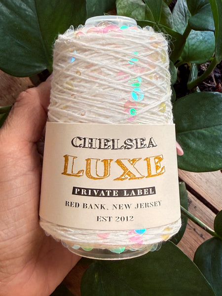 Chelsea Luxe Private Label Starlight White/Iridescent Sequins