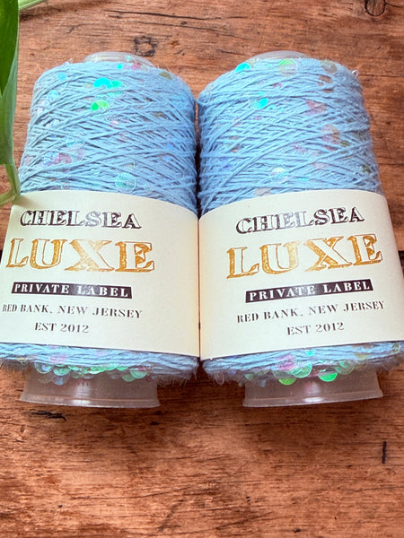 Chelsea Luxe Private Label Starlight Sky Blue/Iridescent Sequins