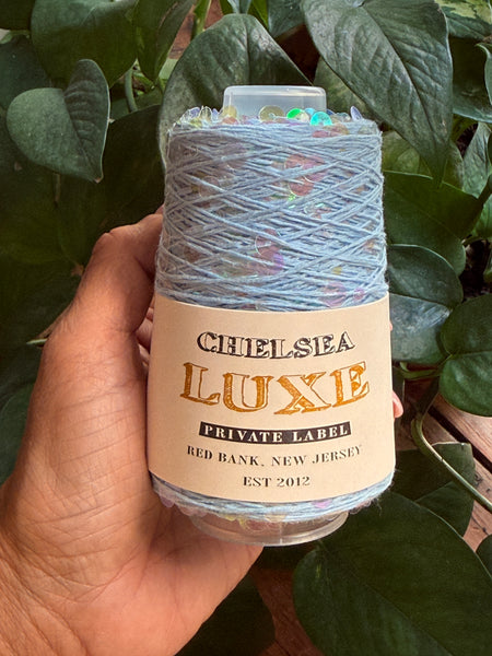 Chelsea Luxe Private Label Starlight Sky Blue/Iridescent Sequins