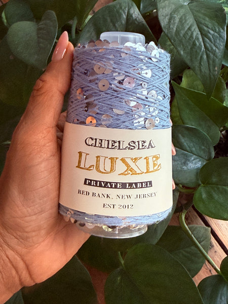 Chelsea Luxe Private Label Starlight Sky Blue/Silver Sequins
