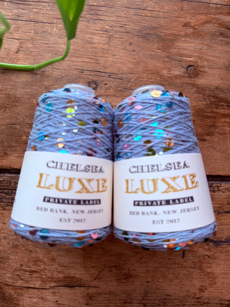 Chelsea Luxe Private Label Starlight Sky Blue/Multi Sequins