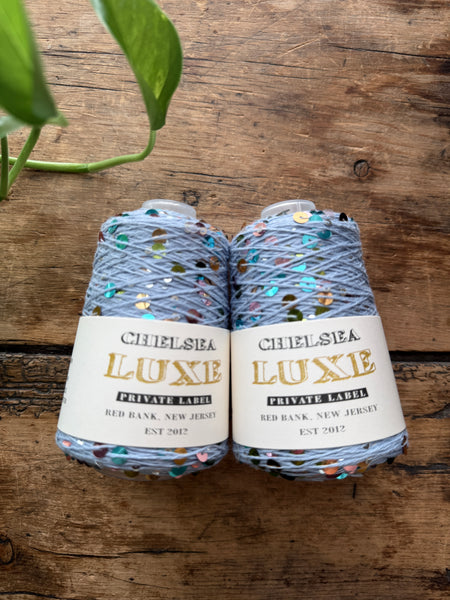 Chelsea Luxe Private Label Starlight Sky Blue/Multi Sequins
