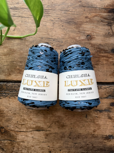 Chelsea Luxe Private Label Starlight Denim Blue/Black Sequins