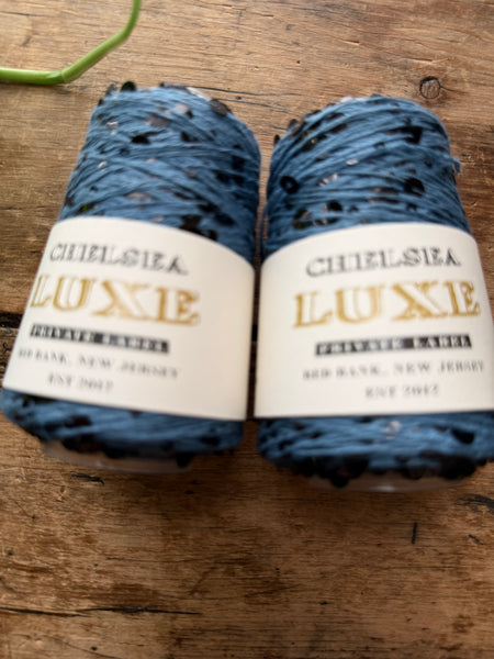 Chelsea Luxe Private Label Starlight Denim Blue/Black Sequins