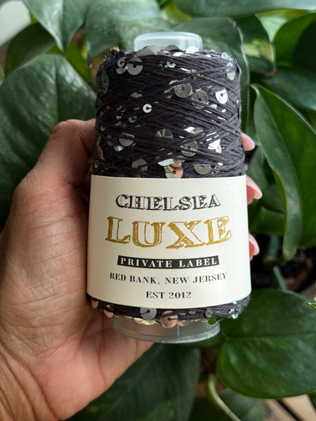 Chelsea Luxe Private Label Starlight Charcoal /Silver Sequins