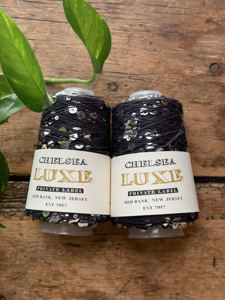 Chelsea Luxe Private Label Starlight Charcoal /Silver Sequins