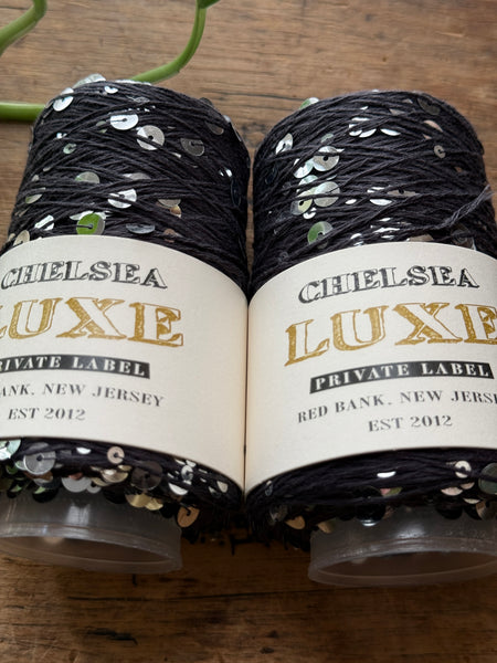 Chelsea Luxe Private Label Starlight Charcoal /Silver Sequins