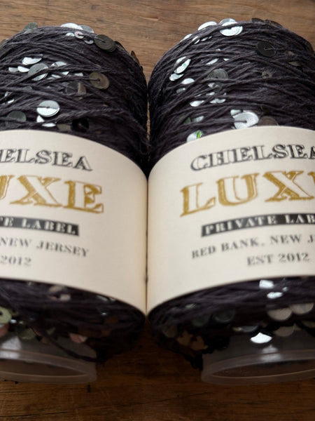 Chelsea Luxe Private Label Starlight Charcoal /Silver Sequins