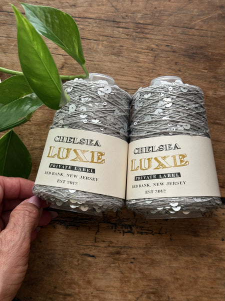 Chelsea Luxe Private Label Starlight Heather Grey /Matte Silver Sequins