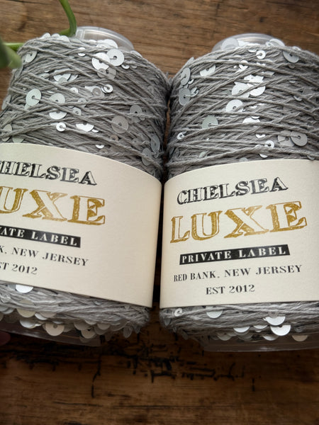 Chelsea Luxe Private Label Starlight Heather Grey /Matte Silver Sequins