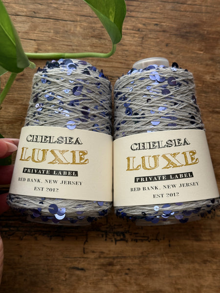 Chelsea Luxe Private Label Starlight Silver/Purple Sequins