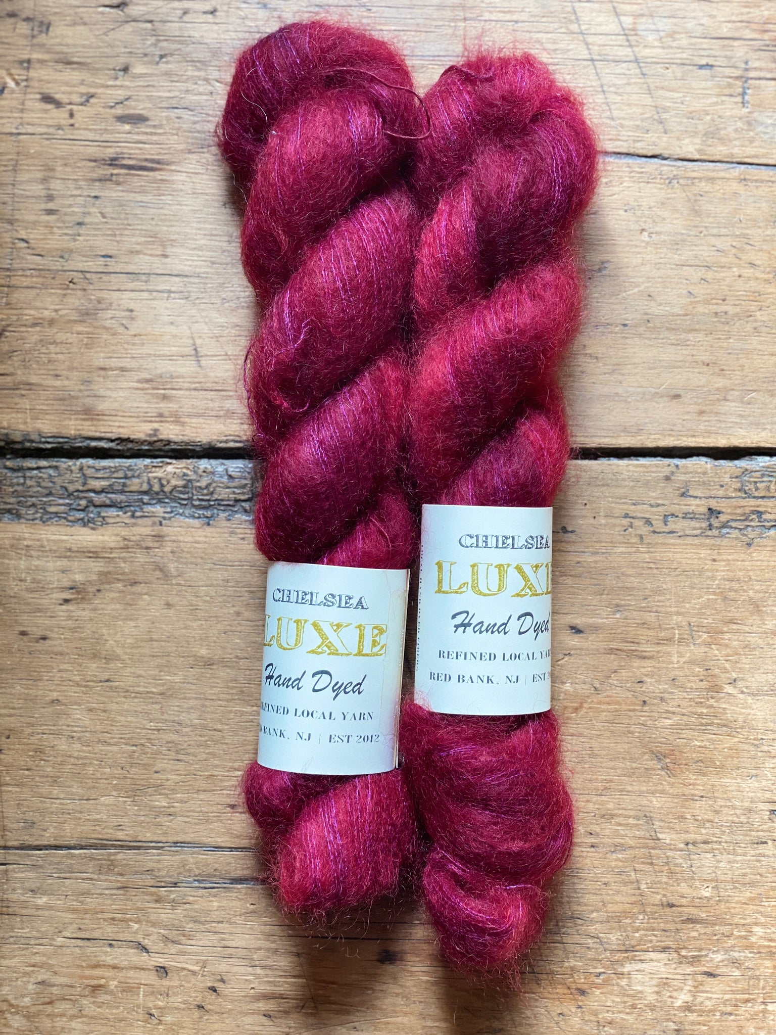 Chelsea Luxe Mohair Cranberry Cream Pie